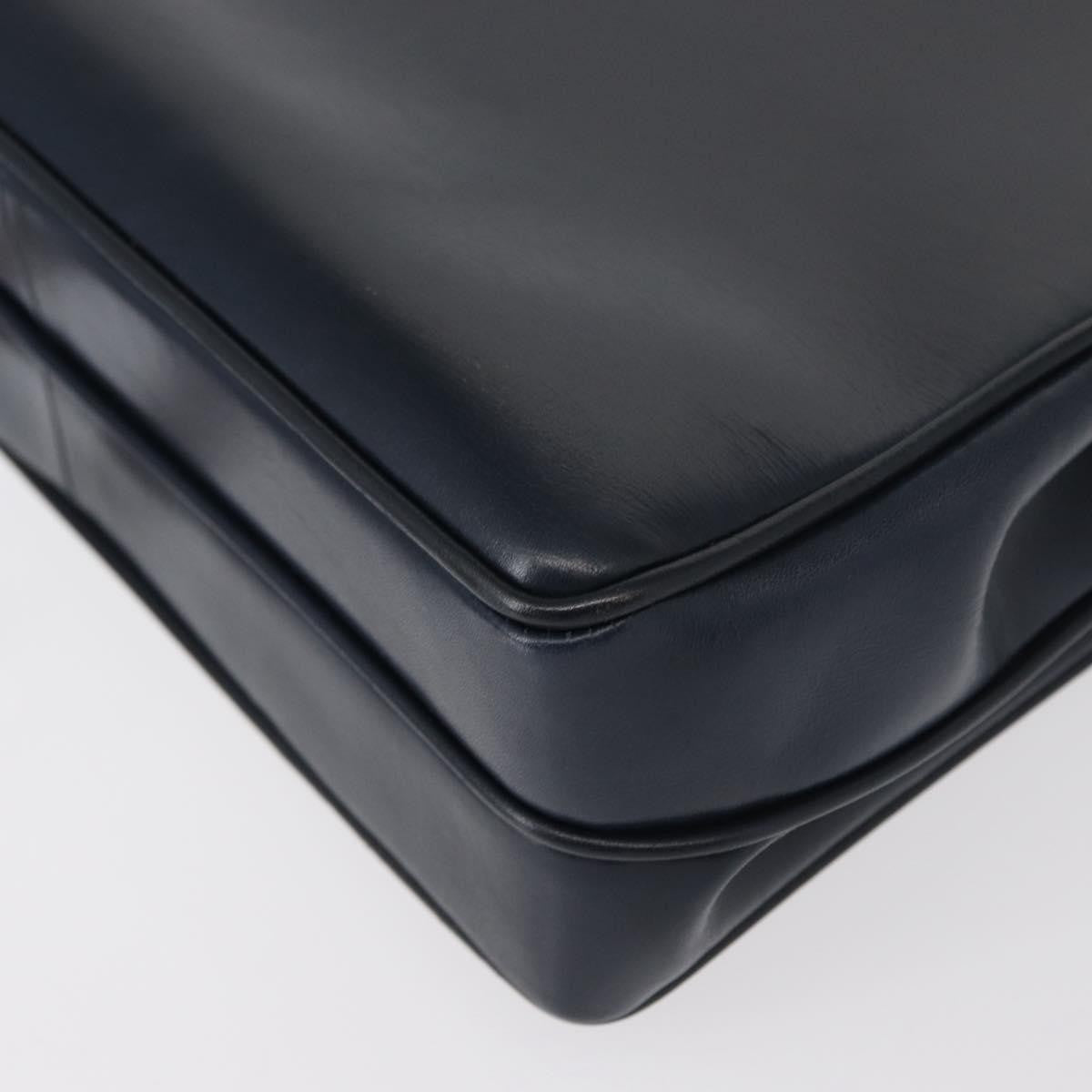 Gucci Vintage Handbag Leather, NAVY, LEATHER, Handbag