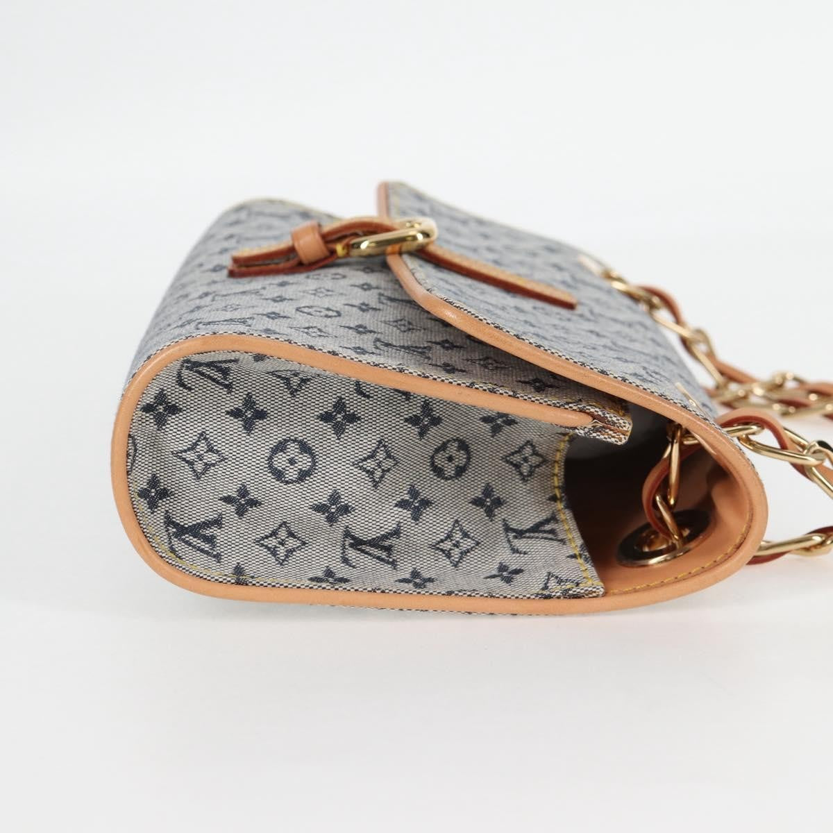 Louis Vuitton Camille Handbag Mini Lin, BLUE, CANVAS, Handbag