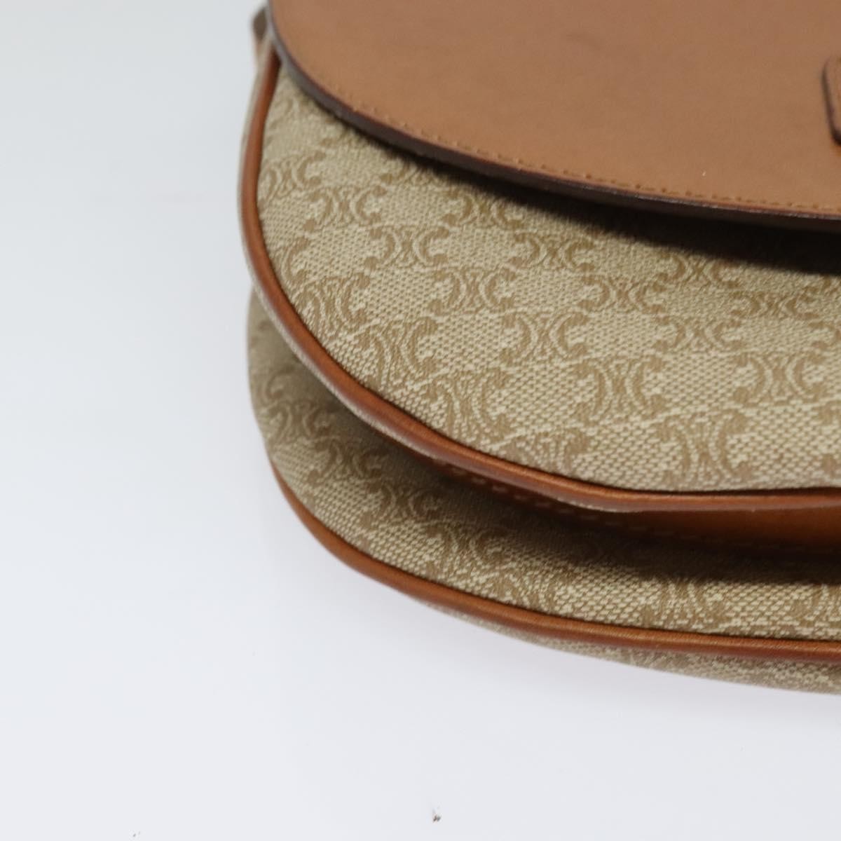 Celine Macadam Shoulder Bag PVC Leather, BEIGE, CANVAS, Shoulder bag