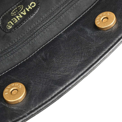 Chanel Vintage CC Resin Chain Tote Leather, BLACK, LEATHER, Tote bag