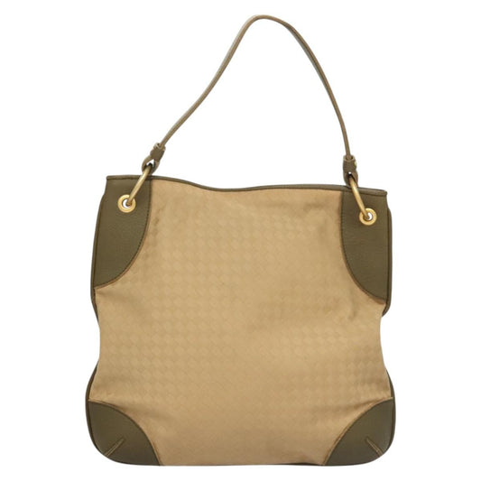 Bottega Veneta Vintage Shoulder Bag Canvas, BEIGE, CANVAS, Shoulder bag