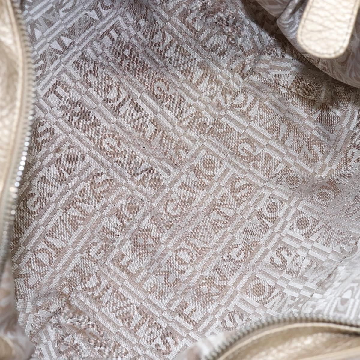 Salvatore Ferragamo Marisa Satchel Leather, GOLD, LEATHER, Handbag