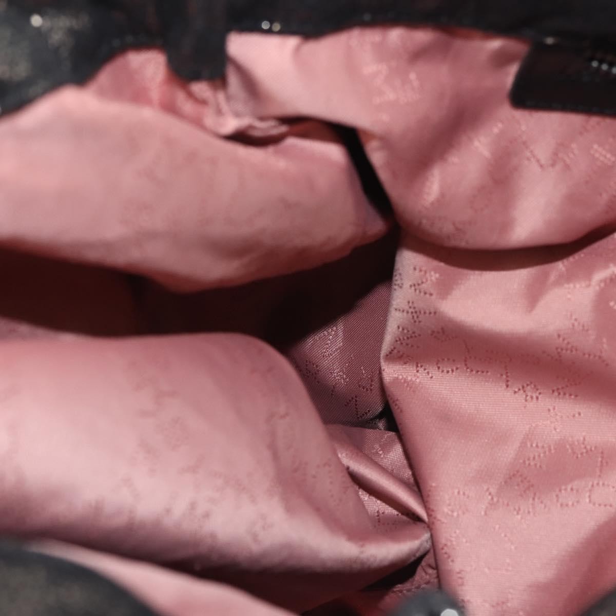 Stella McCartney Falabella Fold Over Bag Faux Suede, BLACK, SYNTHETIC, Crossbody bag