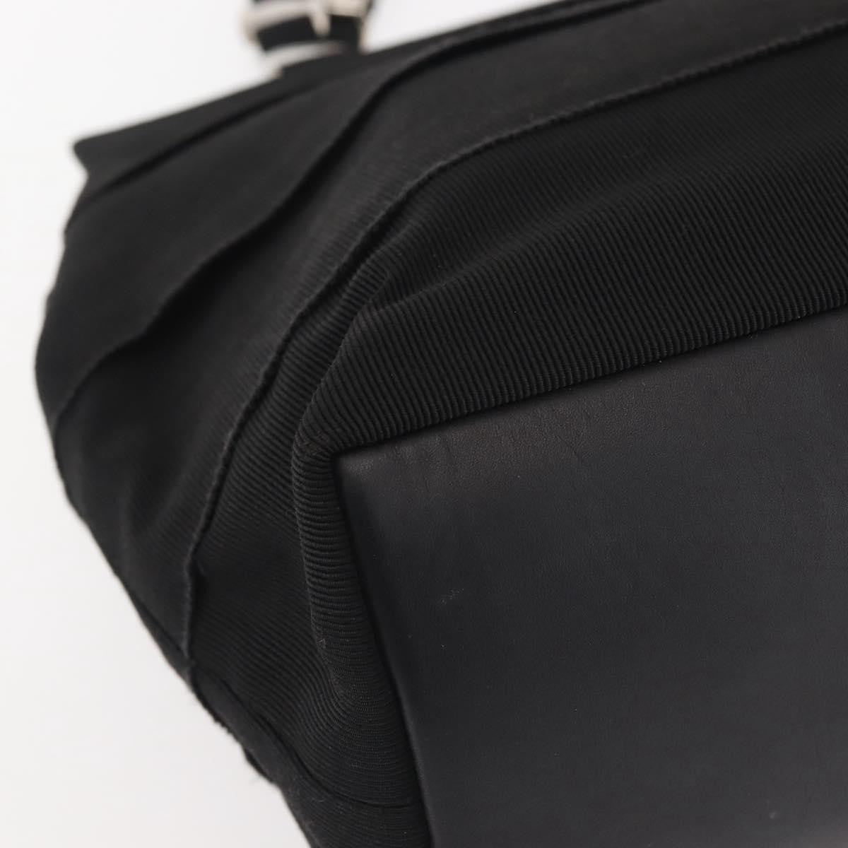 Salvatore Ferragamo Vala Handbag Canvas, BLACK, CANVAS, Handbag