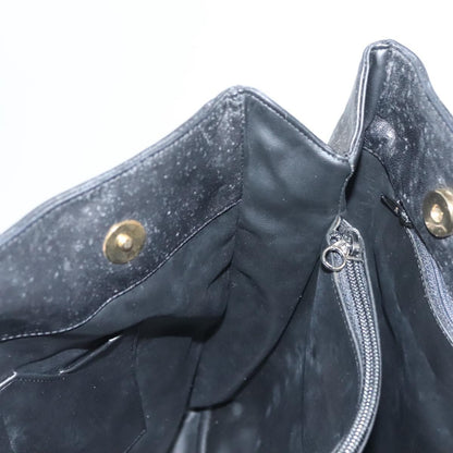 Bally Vintage Tote Bag Quilted Leather, BLACK, LEATHER, Tote bag