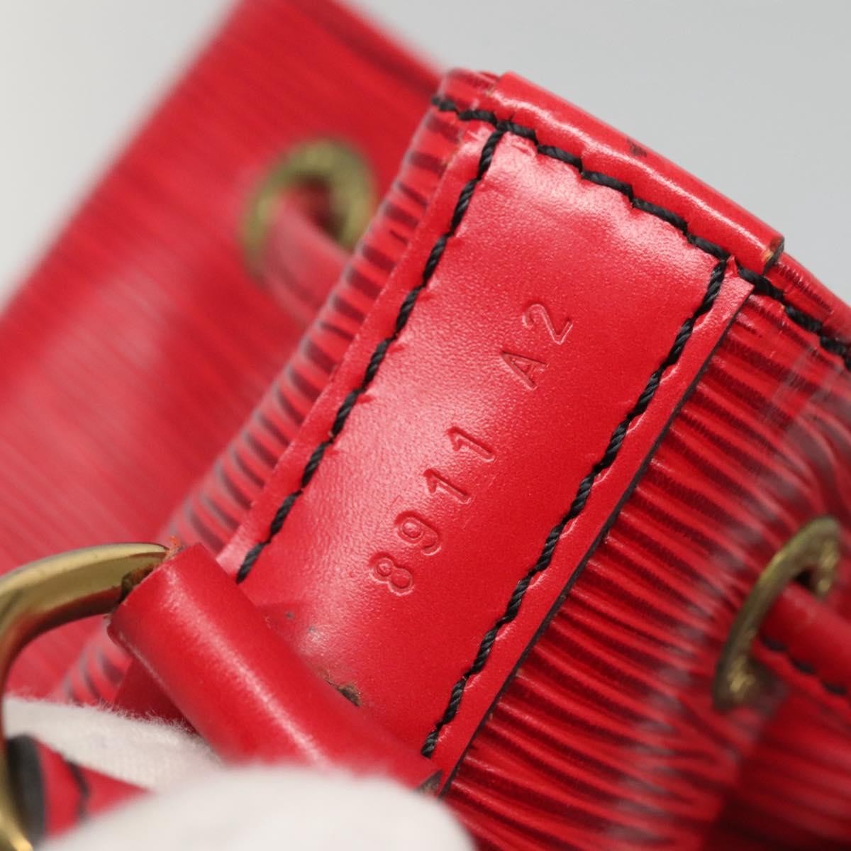 Louis Vuitton Petit Noe Handbag Epi Leather, RED, LEATHER, Shoulder bag