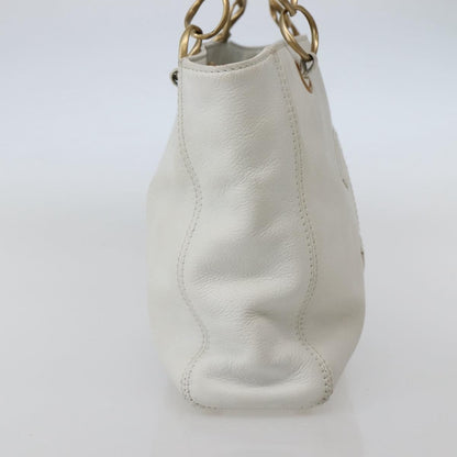 Chanel Vintage Timeless Chain Shoulder Bag Lambskin, WHITE, LEATHER, Tote bag