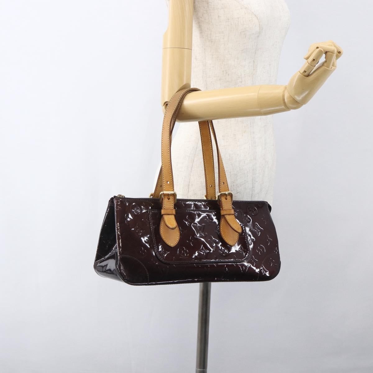 Louis Vuitton Rosewood Avenue Handbag Monogram Vernis, BURGUNDY, PATENT_LEATHER, Shoulder bag