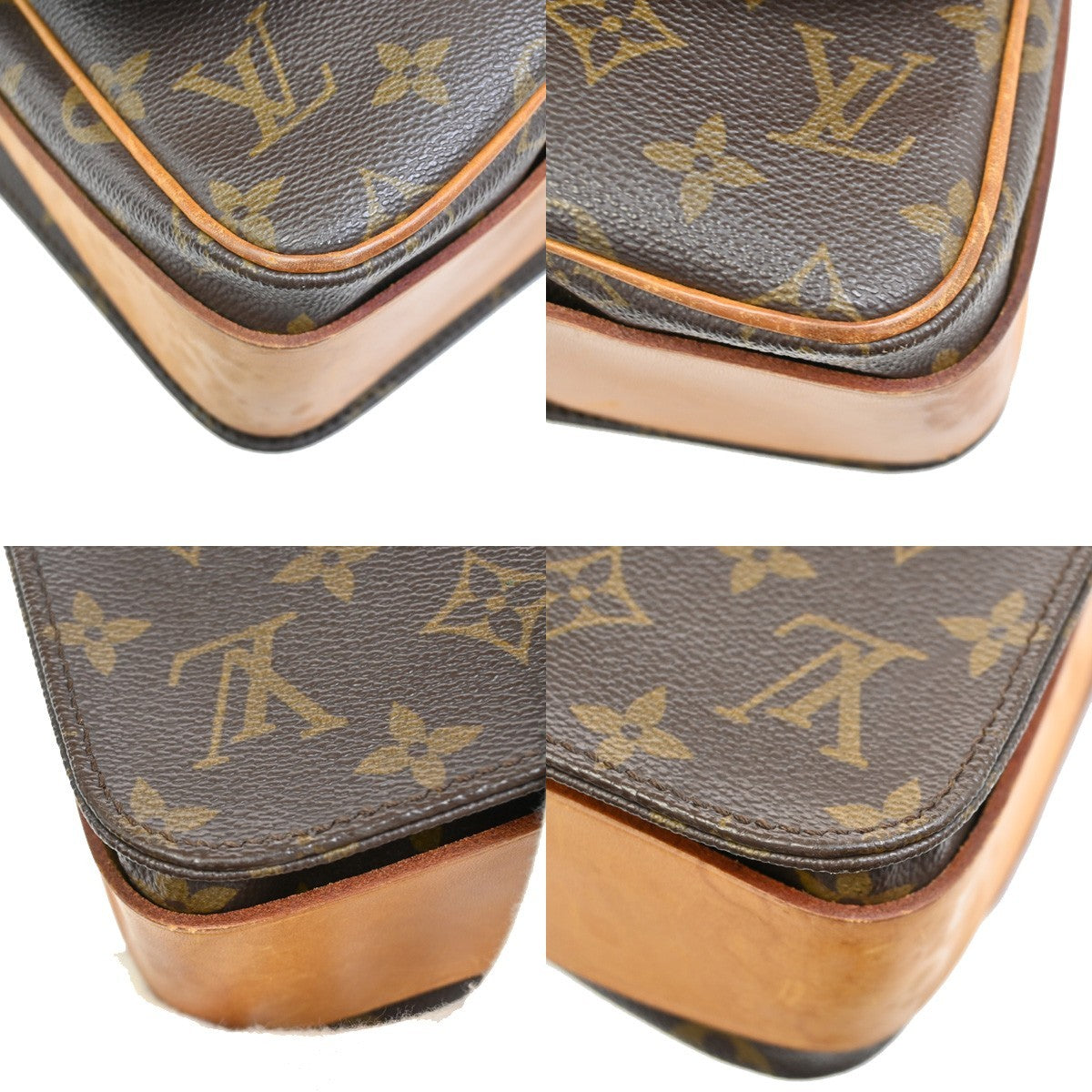 Louis Vuitton Cartouchiere Handbag Monogram Canvas, BROWN, CANVAS, Shoulder bag