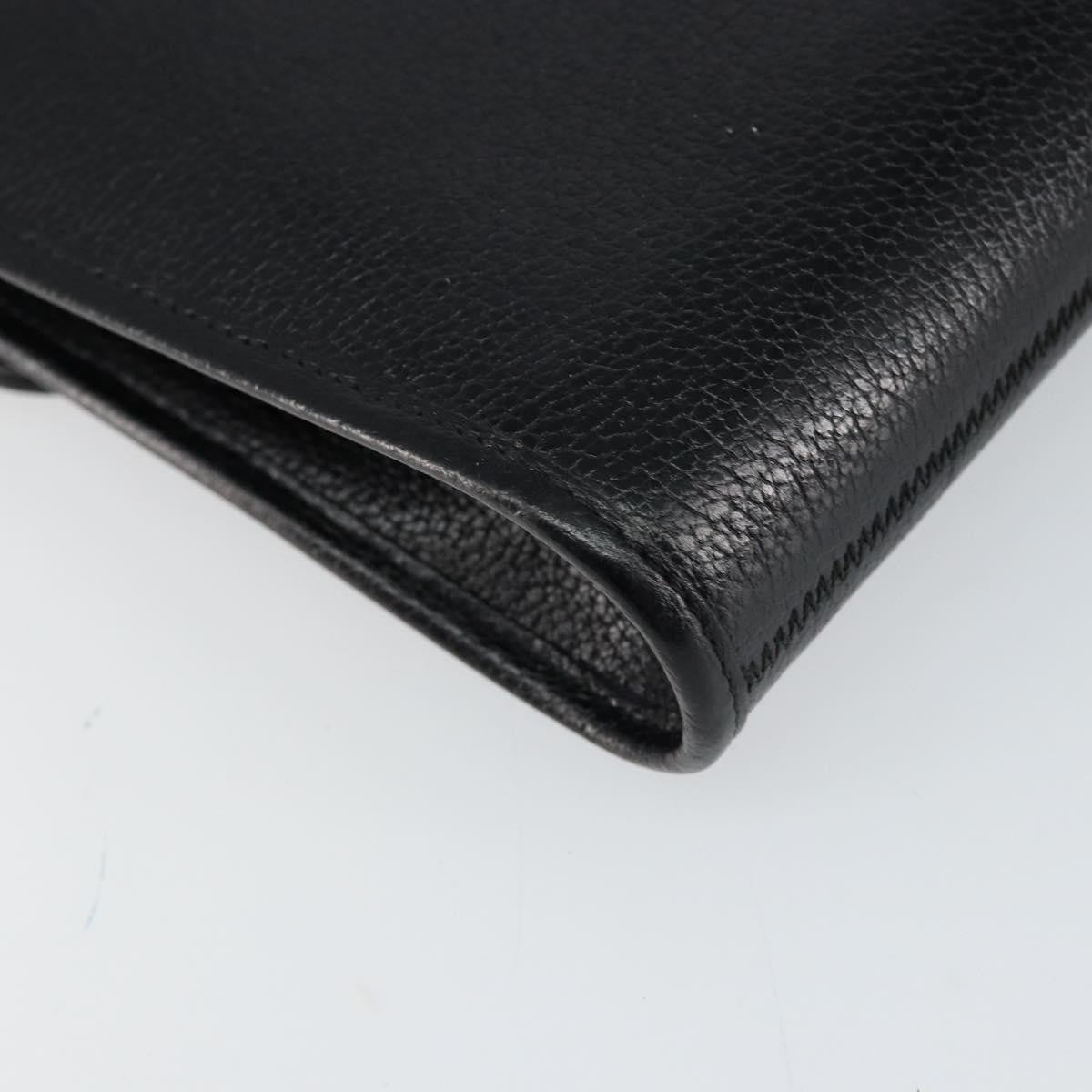 Christian Dior Vintage Chain Flap Shoulder Bag Leather, BLACK, LEATHER, Shoulder bag