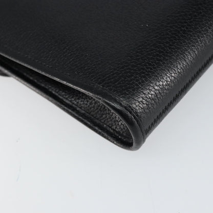 Christian Dior Vintage Chain Flap Shoulder Bag Leather, BLACK, LEATHER, Shoulder bag