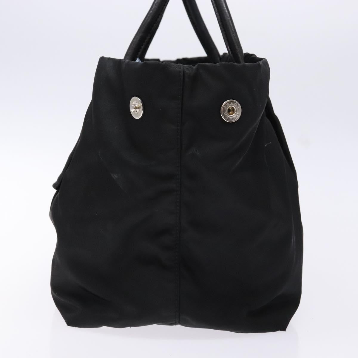Prada Bow Tote Tessuto with Leather, BLACK, NYLON, Tote bag