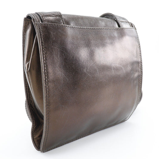 Chanel Vintage Shoulder Bag Leather, BROWN, LEATHER, Shoulder bag