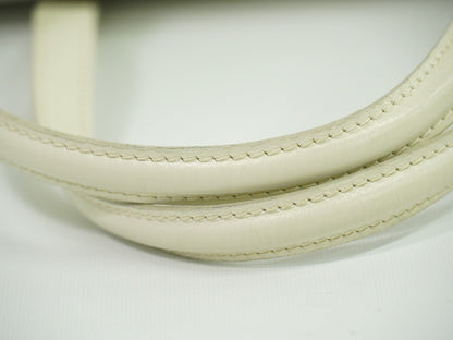 Loewe Anagram handbag Leather, WHITE, LEATHER, Handbag