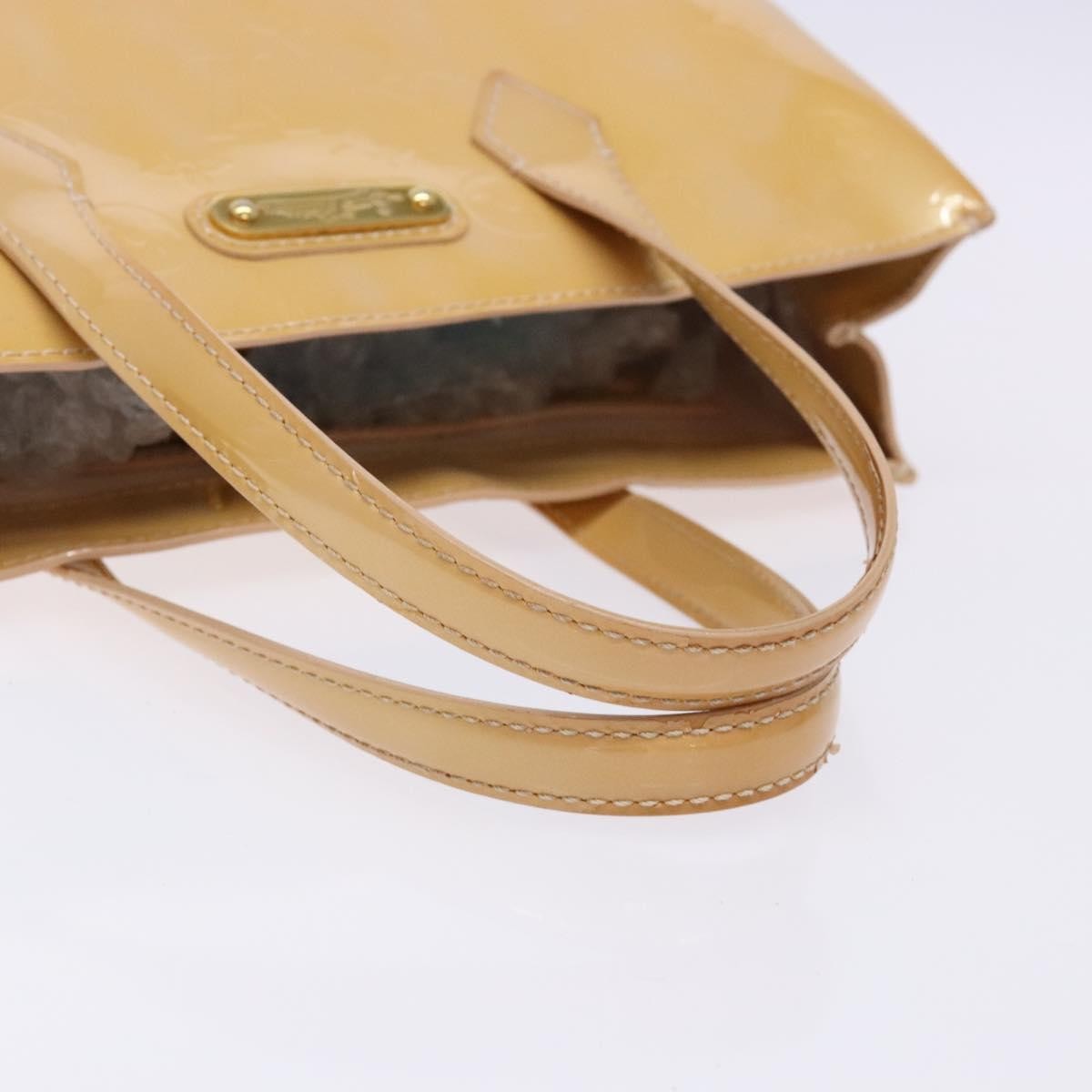 Louis Vuitton Wilshire Handbag Monogram Vernis, BEIGE, PATENT_LEATHER, Handbag
