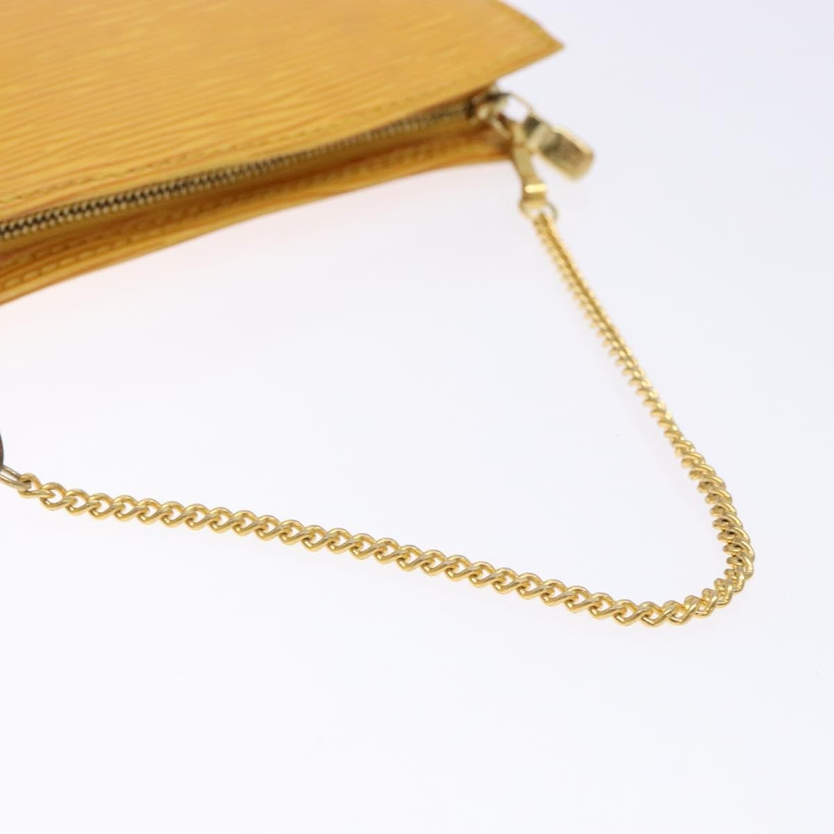 Louis Vuitton Pochette Accessoires Epi Leather, YELLOW, LEATHER, Clutche & pouche