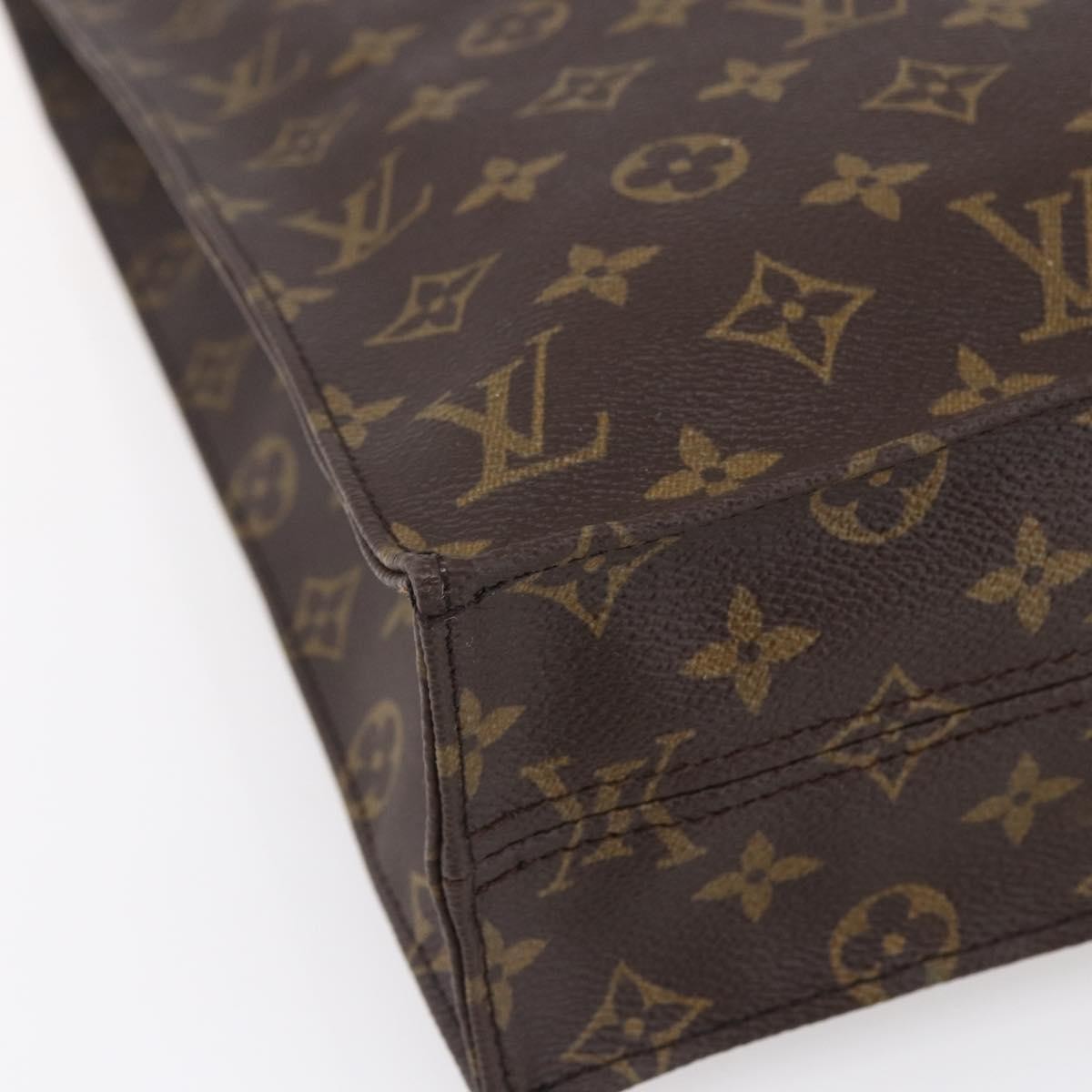Louis Vuitton Sac Plat Bag Monogram Canvas, BROWN, CANVAS, Tote bag