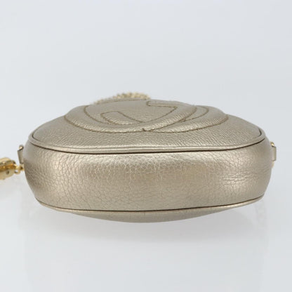 Gucci Soho Chain Bag Leather, GOLD, LEATHER, Shoulder bag