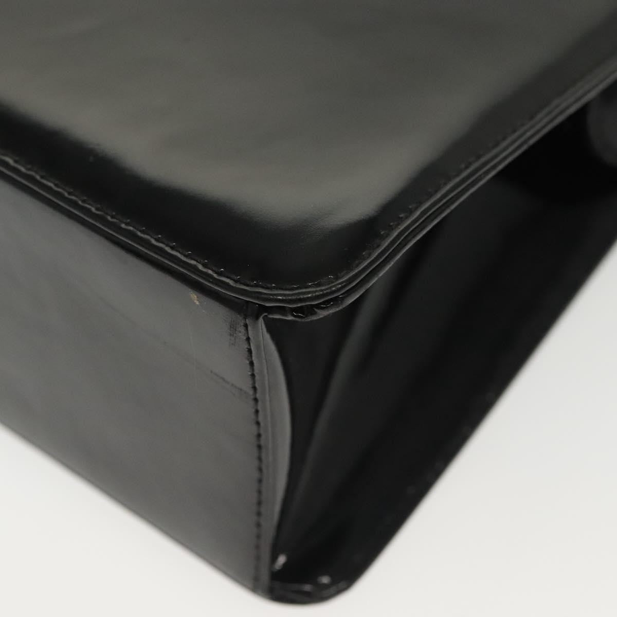 Chanel Vintage CC Lock Pocket Chain Tote Patent, BLACK, PATENT_LEATHER, Handbag