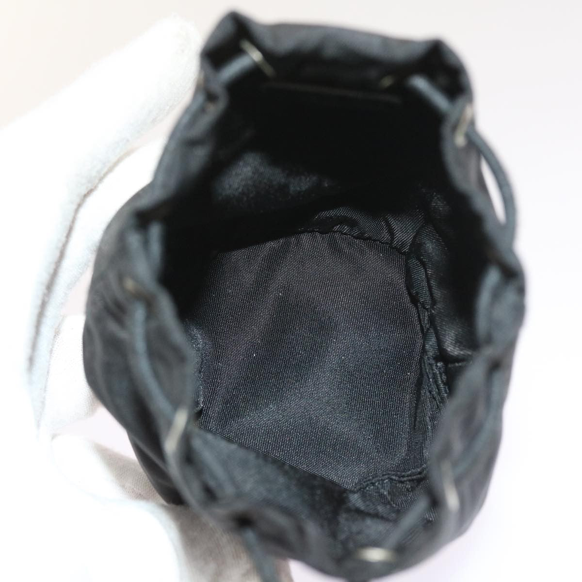 Prada Drawstring Crossbody Pouch Tessuto, BLACK, NYLON, Clutche & pouche