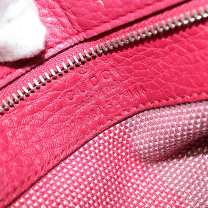 Gucci Bamboo Daily Top Handle Bag Leather, PINK, LEATHER, Handbag