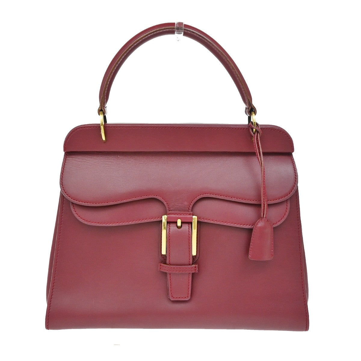 Gucci Belt Buckle Top Handle Bag Leather, RED, LEATHER, Handbag