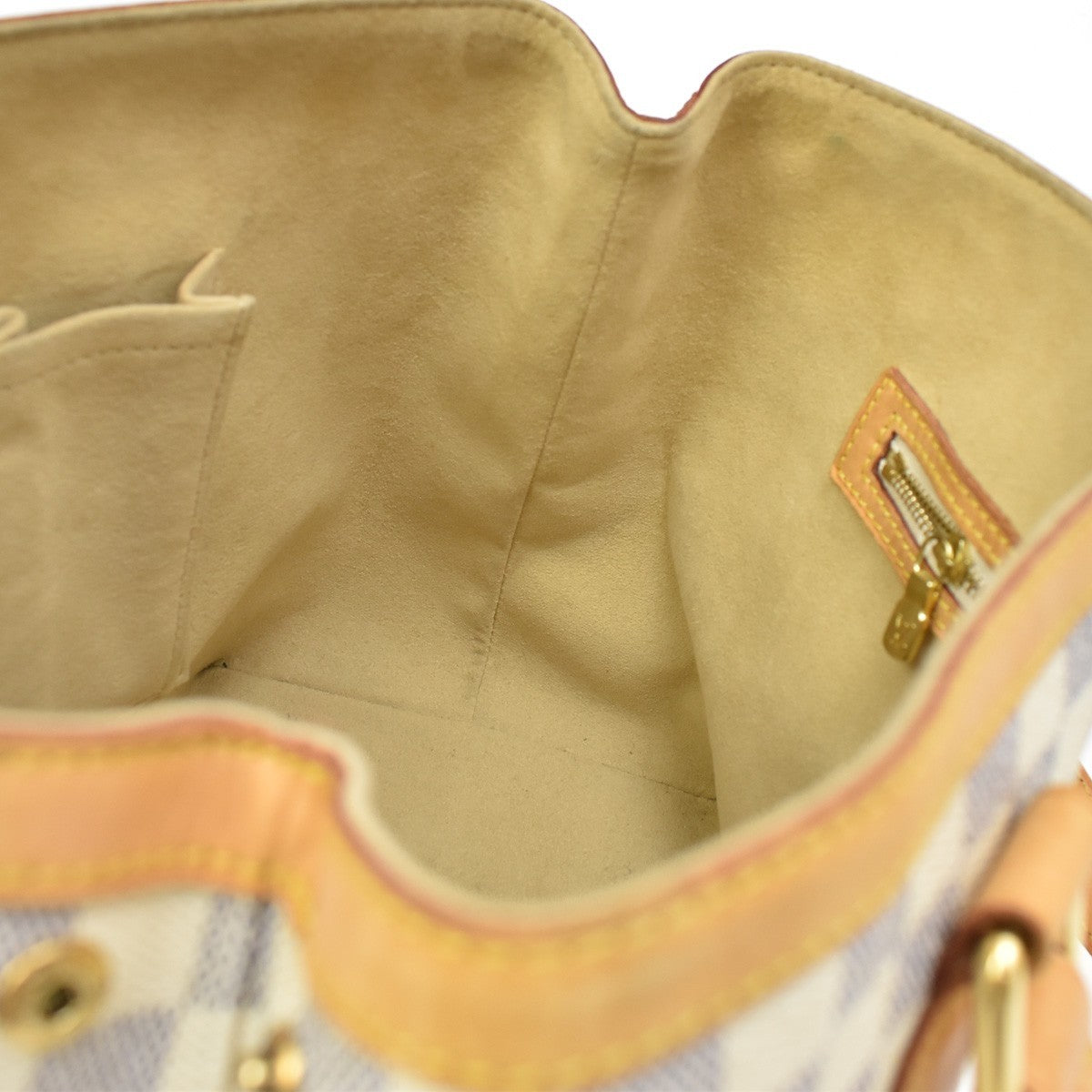 Louis Vuitton Hampstead Handbag Damier, WHITE, CANVAS, Shoulder bag