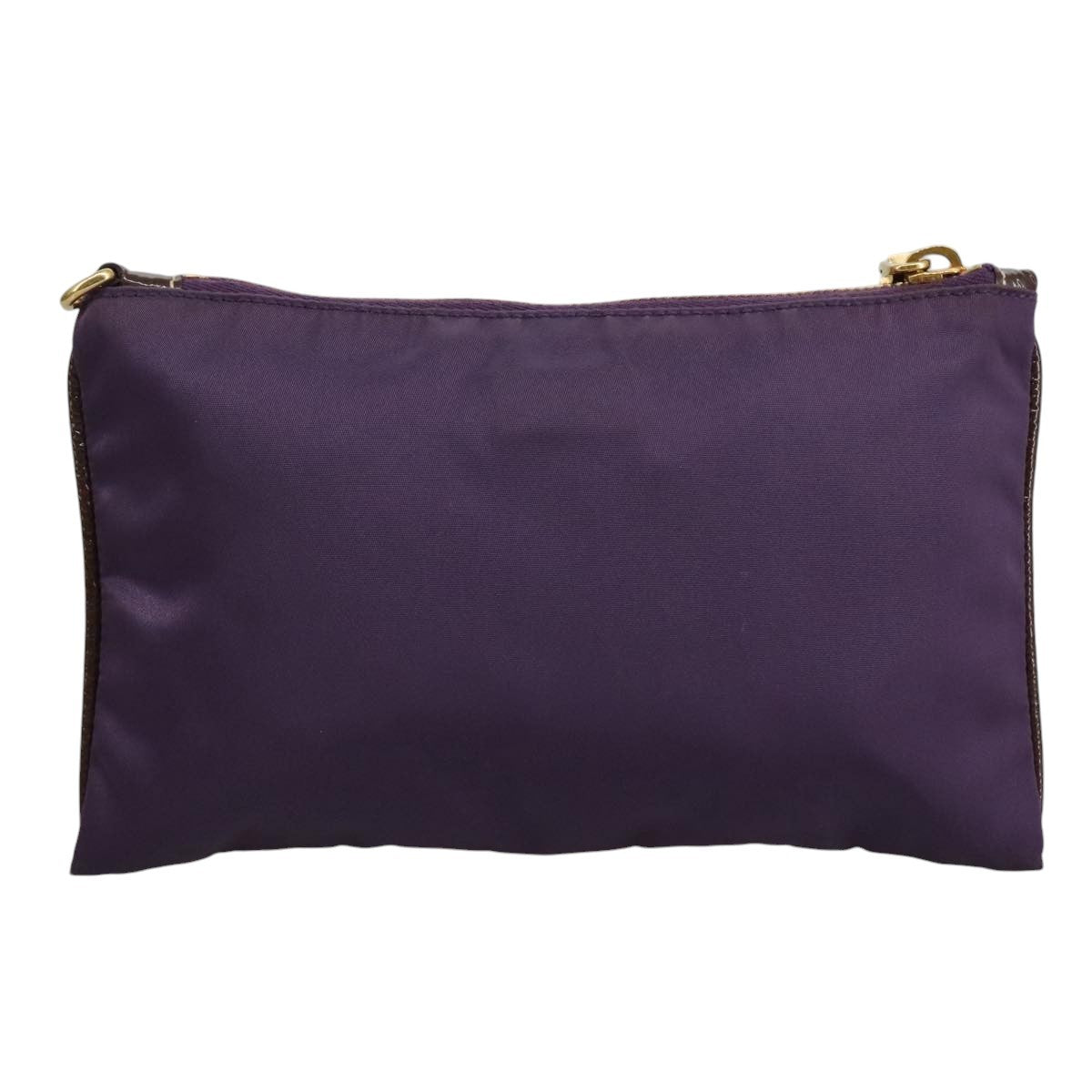 Prada Logo Zip Pouch Tessuto, PURPLE, NYLON, Clutche & pouche