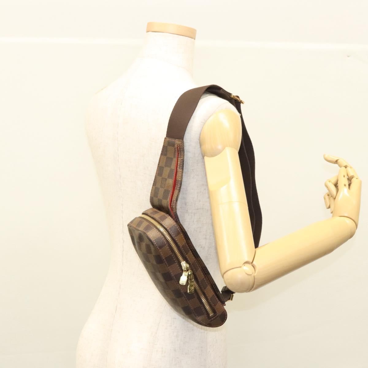 Louis Vuitton Geronimos Waist Bag Damier, BROWN, CANVAS, Shoulder bag