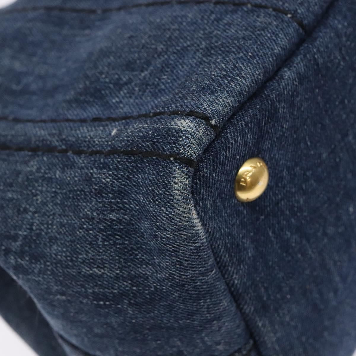 Prada Canapa Convertible Tote Denim, BLUE, DENIM_JEANS, Tote bag