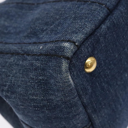 Prada Canapa Convertible Tote Denim, BLUE, DENIM_JEANS, Tote bag