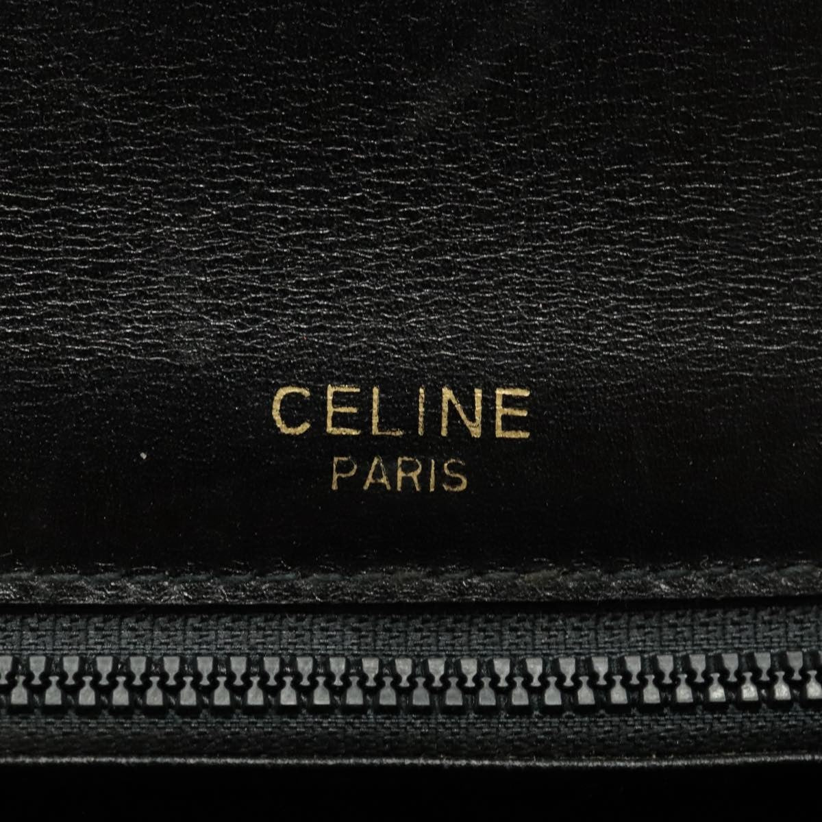 Celine Shoulder Bag Leather, BLACK, LEATHER, Shoulder bag