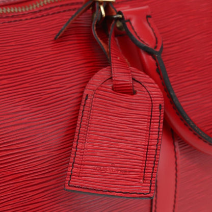 Louis Vuitton Keepall Bag Epi Leather, RED, LEATHER, Travel bag