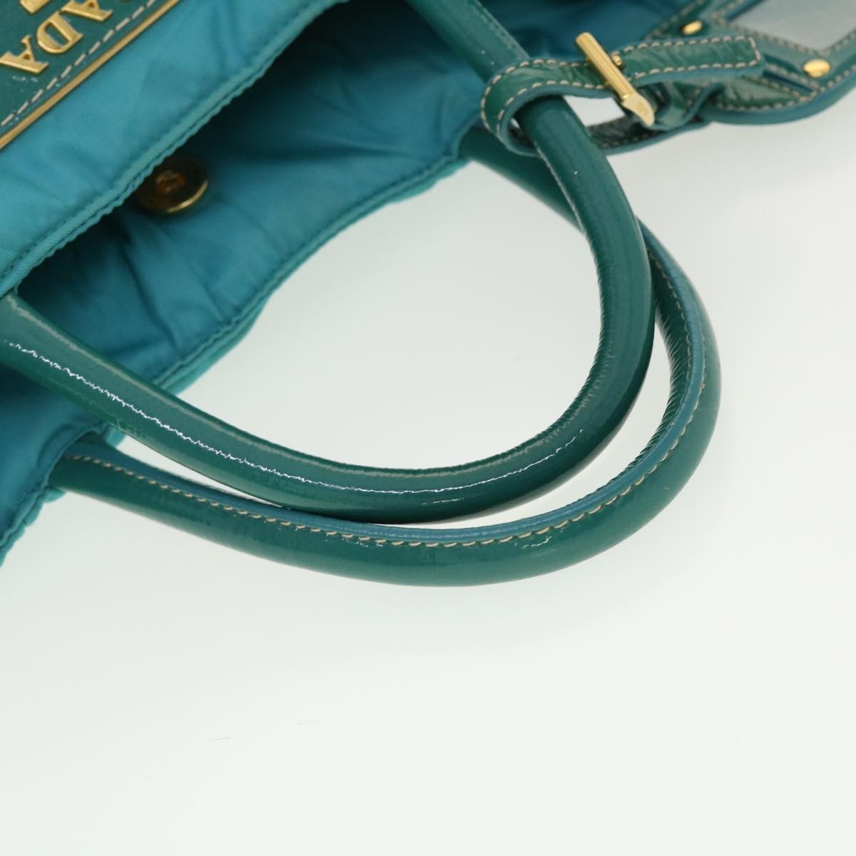Prada Convertible Tote Quilted Tessuto, TURQUOISE, NYLON, Handbag