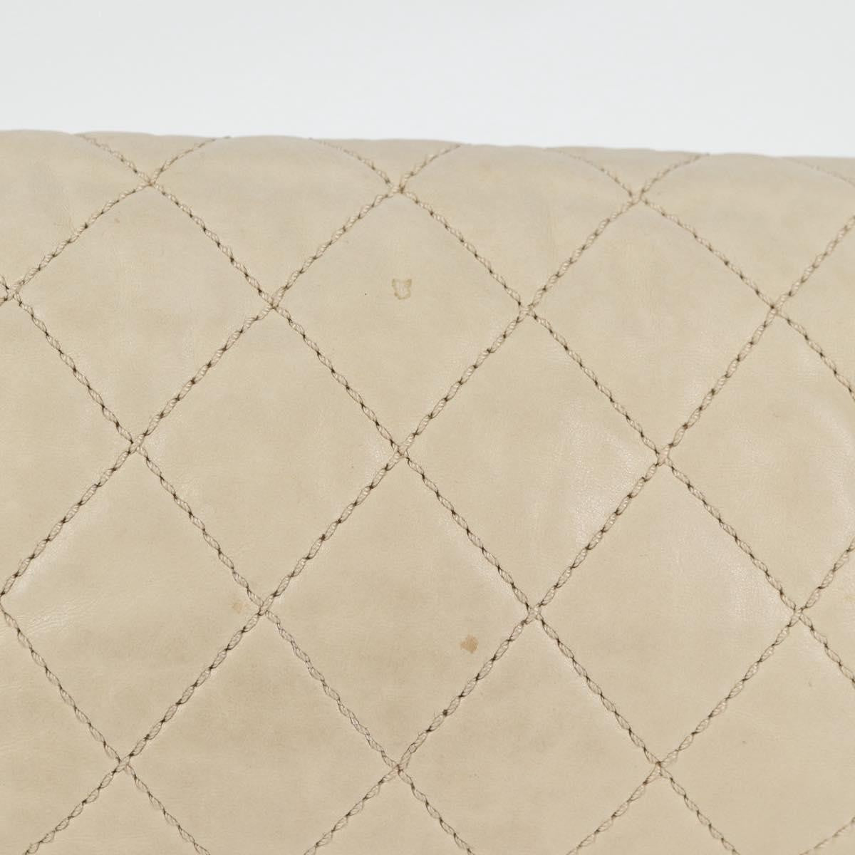 Chanel Lady Braid Flap Bag Quilted Distressed Lambskin, BEIGE, LEATHER, Shoulder bag