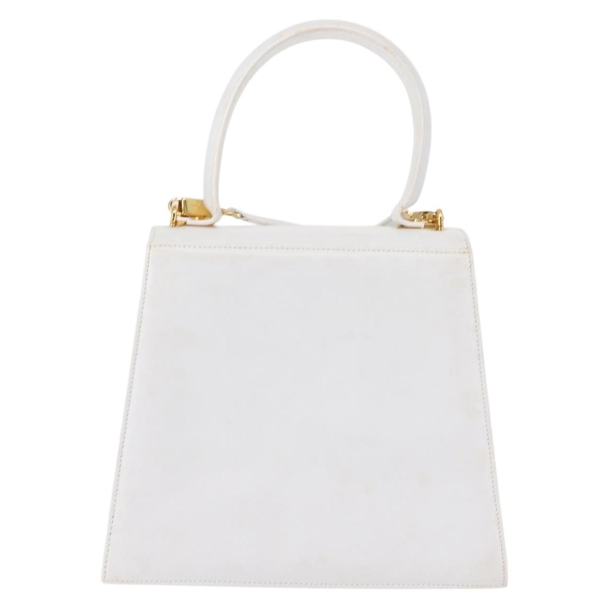 Salvatore Ferragamo Gancini Convertible Top Handle Bag Leather, WHITE, LEATHER, Handbag