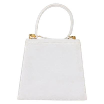 Salvatore Ferragamo Gancini Convertible Top Handle Bag Leather, WHITE, LEATHER, Handbag