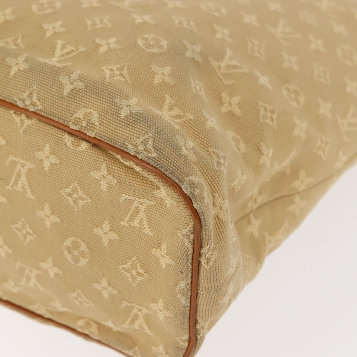 Louis Vuitton Lucille Handbag Mini Lin, BEIGE, CANVAS, Tote bag