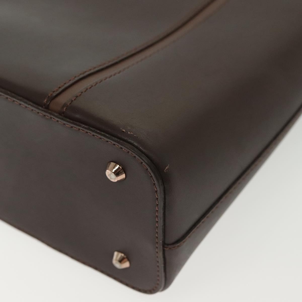 Burberry Handle Tote Leather, BROWN, LEATHER, Handbag