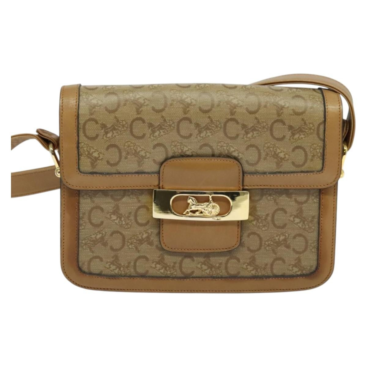 Celine Sulky Shoulder bag Canvas, BEIGE, CANVAS, Shoulder bag