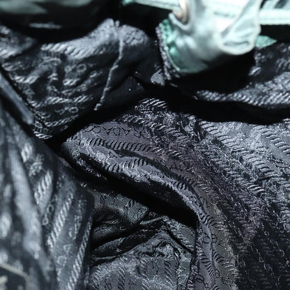 Prada Vela Double Front Pocket Backpack Tessuto with Saffiano Leather, GREEN, NYLON, Backpack