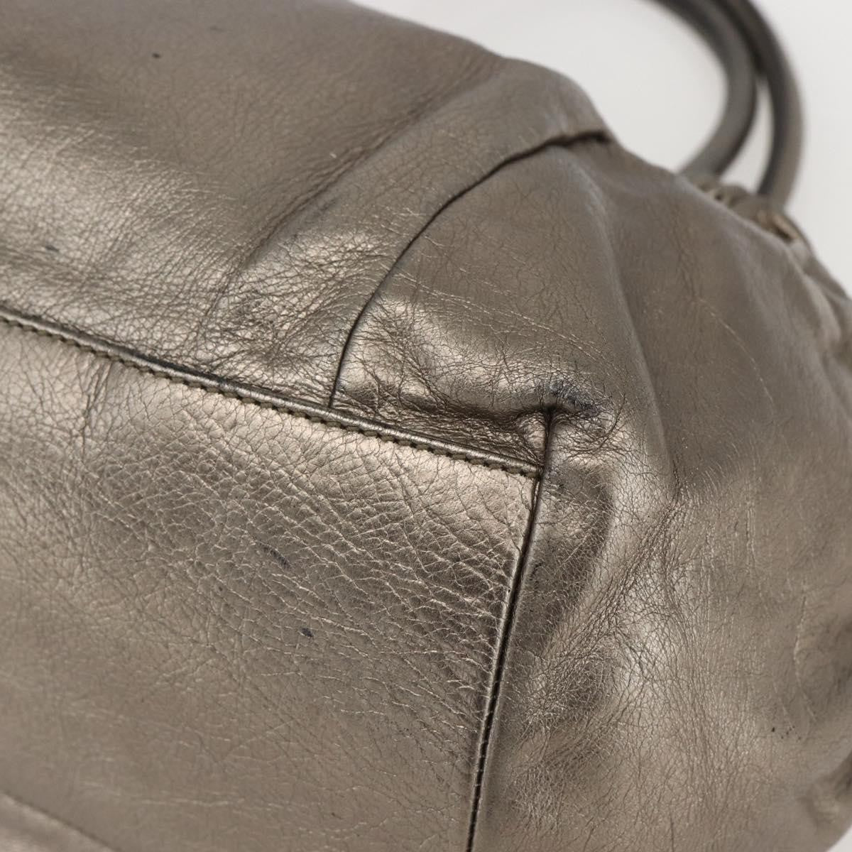 Salvatore Ferragamo Vala Handbag Leather, GOLD, LEATHER, Handbag