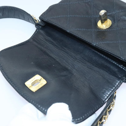 Chanel Vintage Flap Waist Bag Leather, BLACK, LEATHER, Clutche & pouche