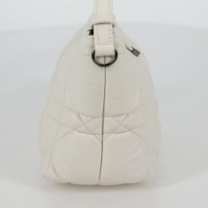 Christian Dior DiorTravel Nomad Pouch Macrocannage Quilt Calfskin, WHITE, LEATHER, Clutche & pouche