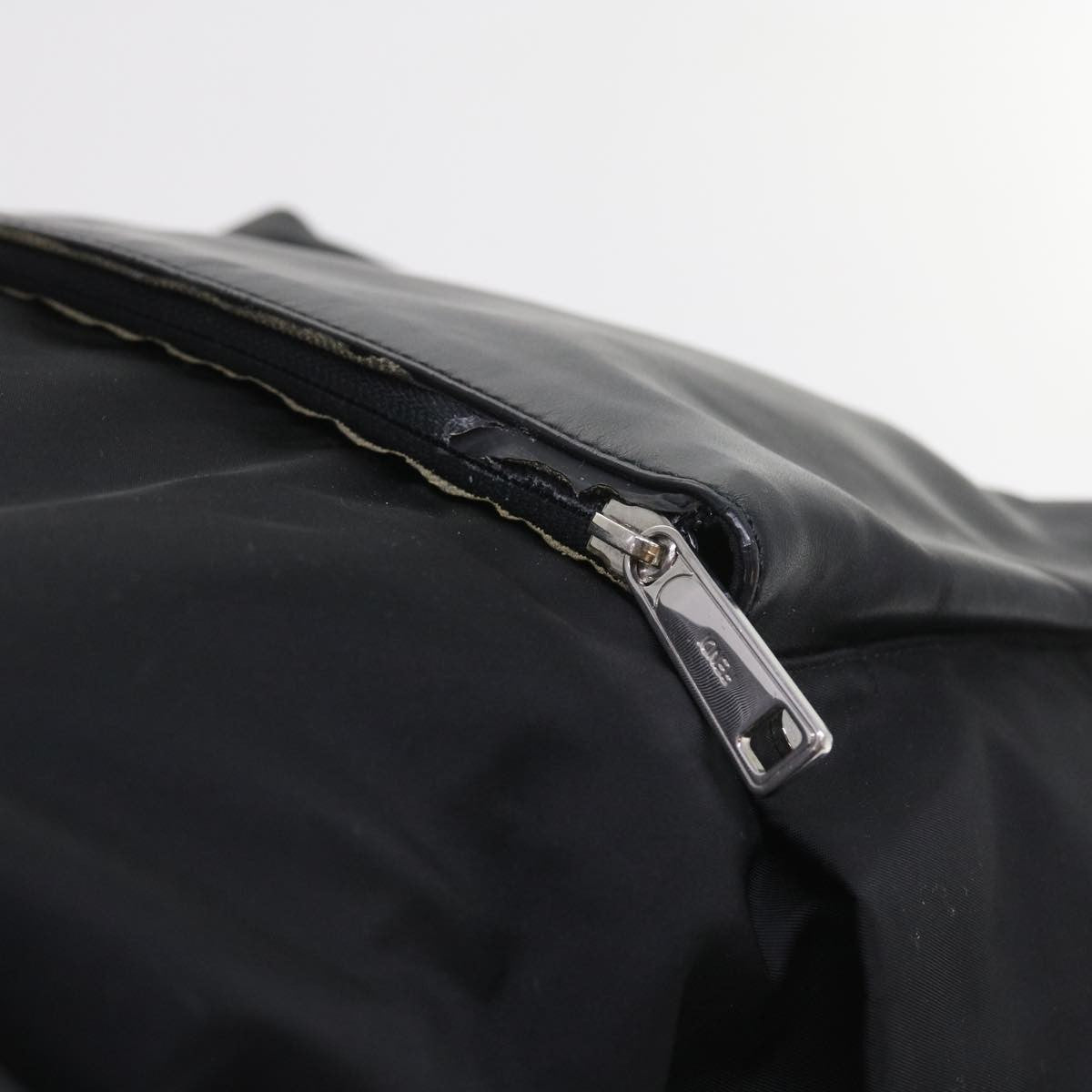 Fendi Front Pocket Monster Backpack Nylon and Leather, BLACK, NYLON, Backpack