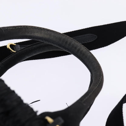 Prada Fringe Wicker Tote Woven Straw, BLACK, WOOD, Handbag