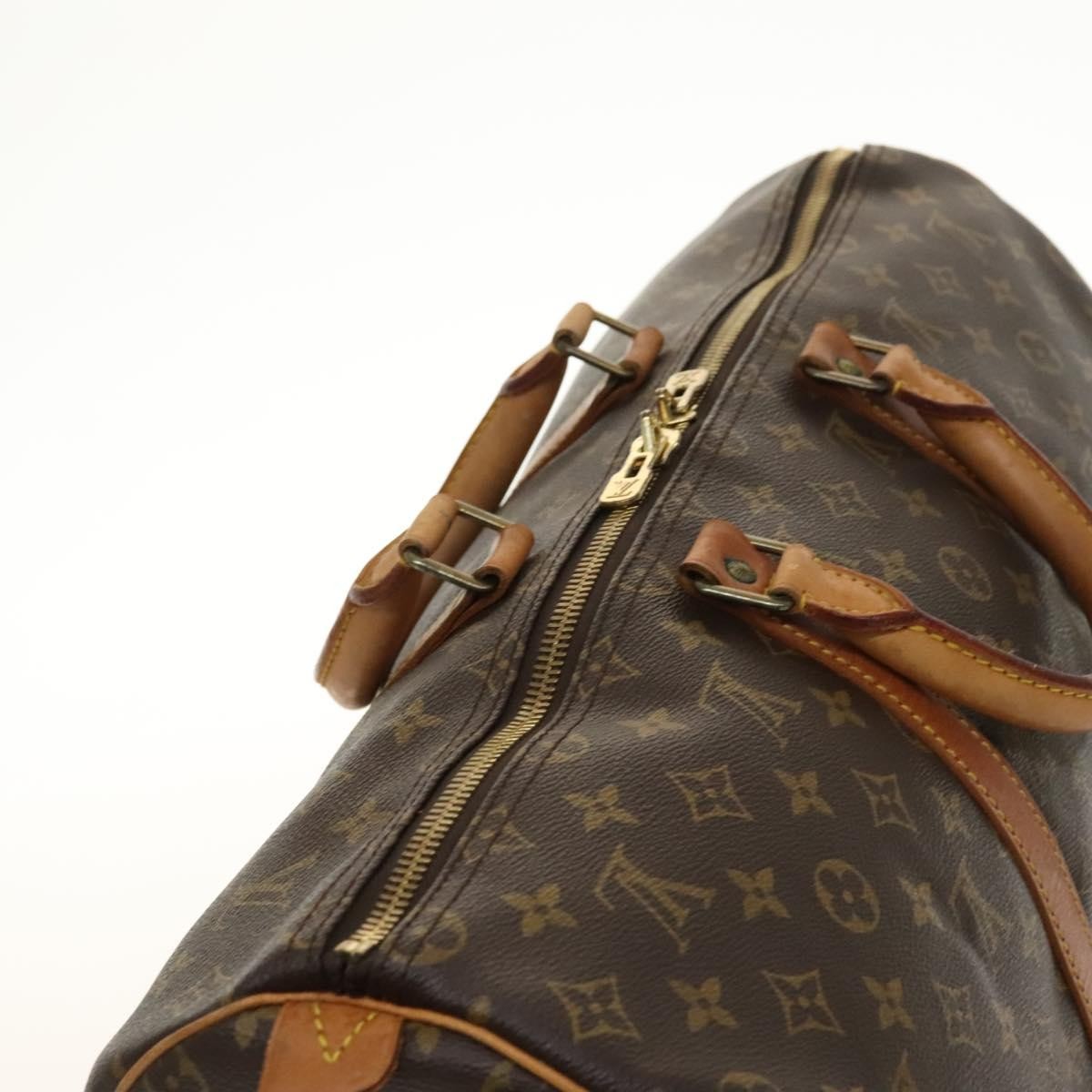 Louis Vuitton Keepall Bag Monogram Canvas, BROWN, CANVAS, Travel bag