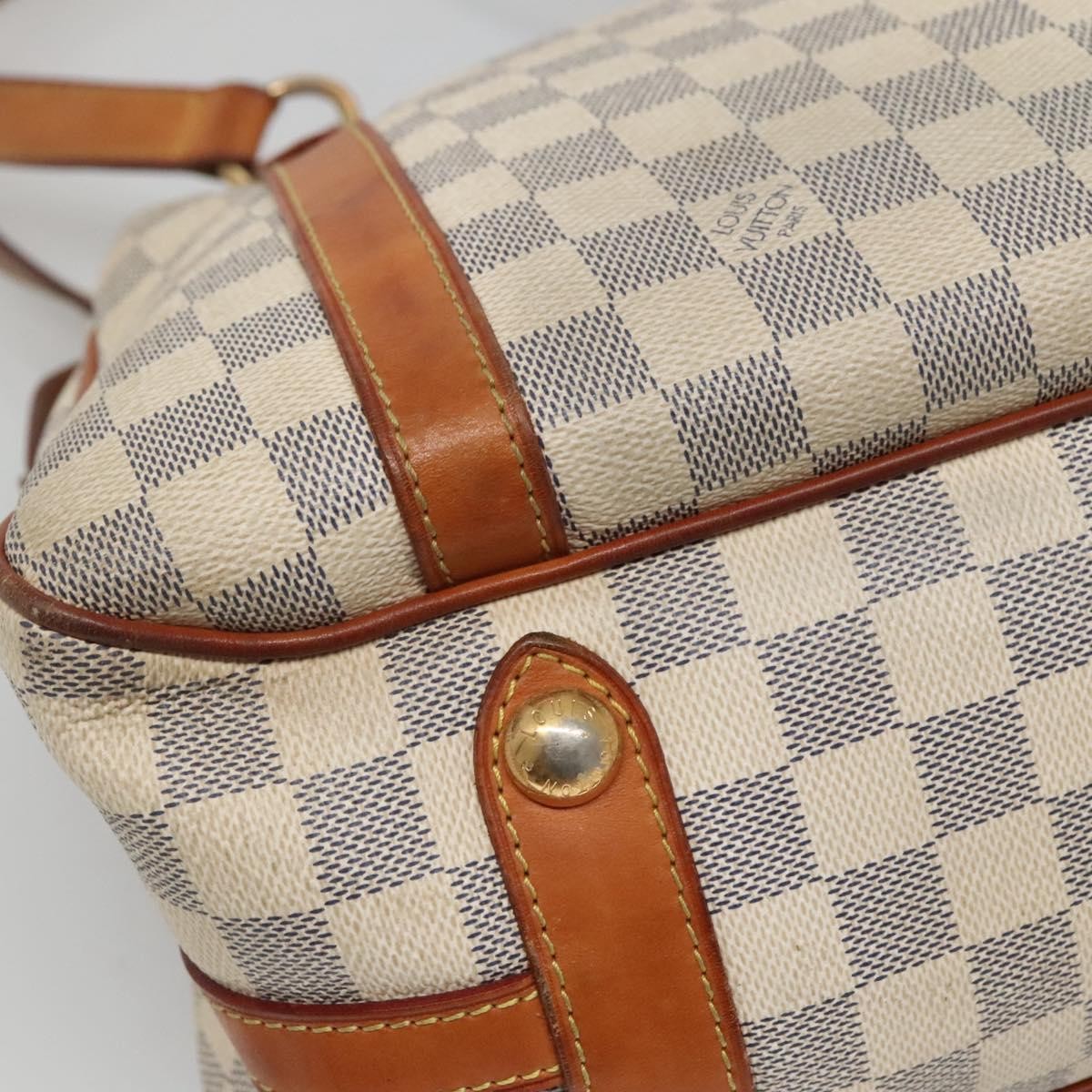 Louis Vuitton Stresa Handbag Damier, WHITE, CANVAS, Tote bag