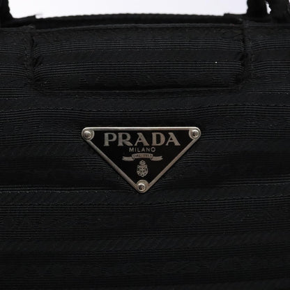 Prada Vintage Zip Handbag Tessuto, BLACK, NYLON, Handbag