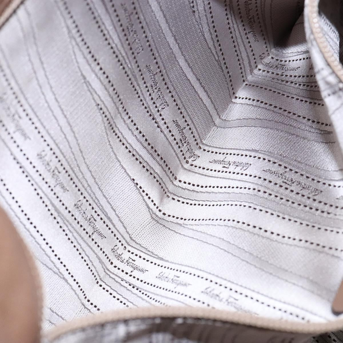 Salvatore Ferragamo Vintage Handbag Leather, BROWN, LEATHER, Handbag